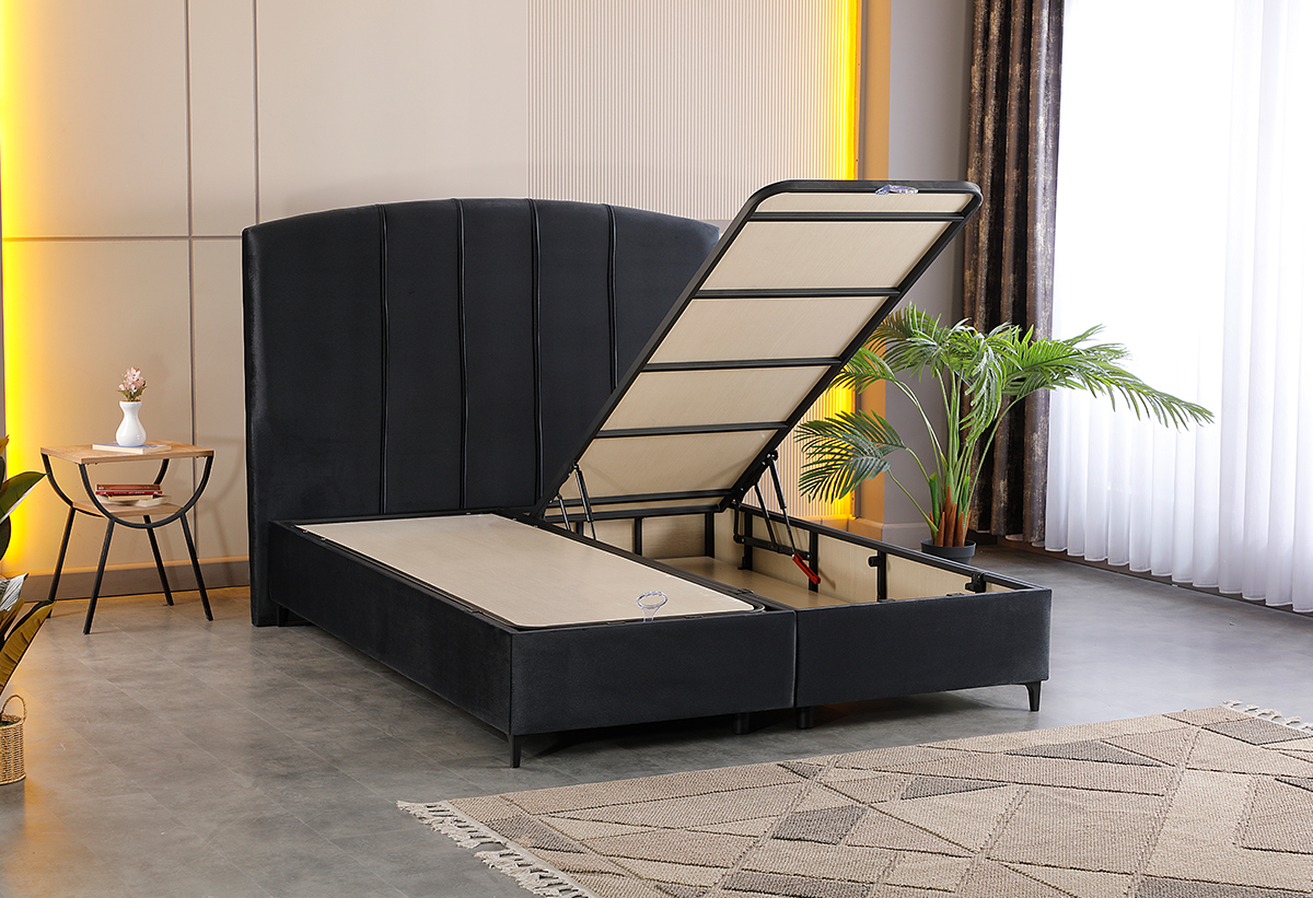 Απεικονίζεται το κρεβάτι Vaya ανασηκωμένο για να φανεί ο αποθηκευτικός του χώρος.